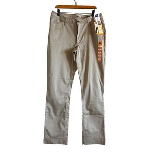 Riders by Lee Misses Slim Straight Leg Khaki Stretch Pants Women's Size 16 L NWT